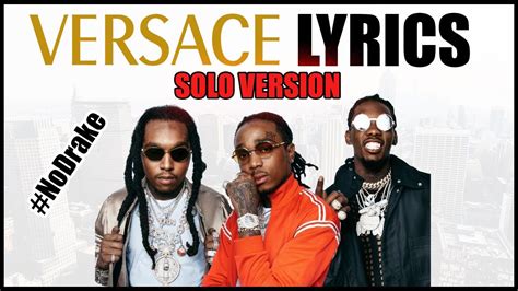 lyrics versace migos|migos versace feat drake lyrics.